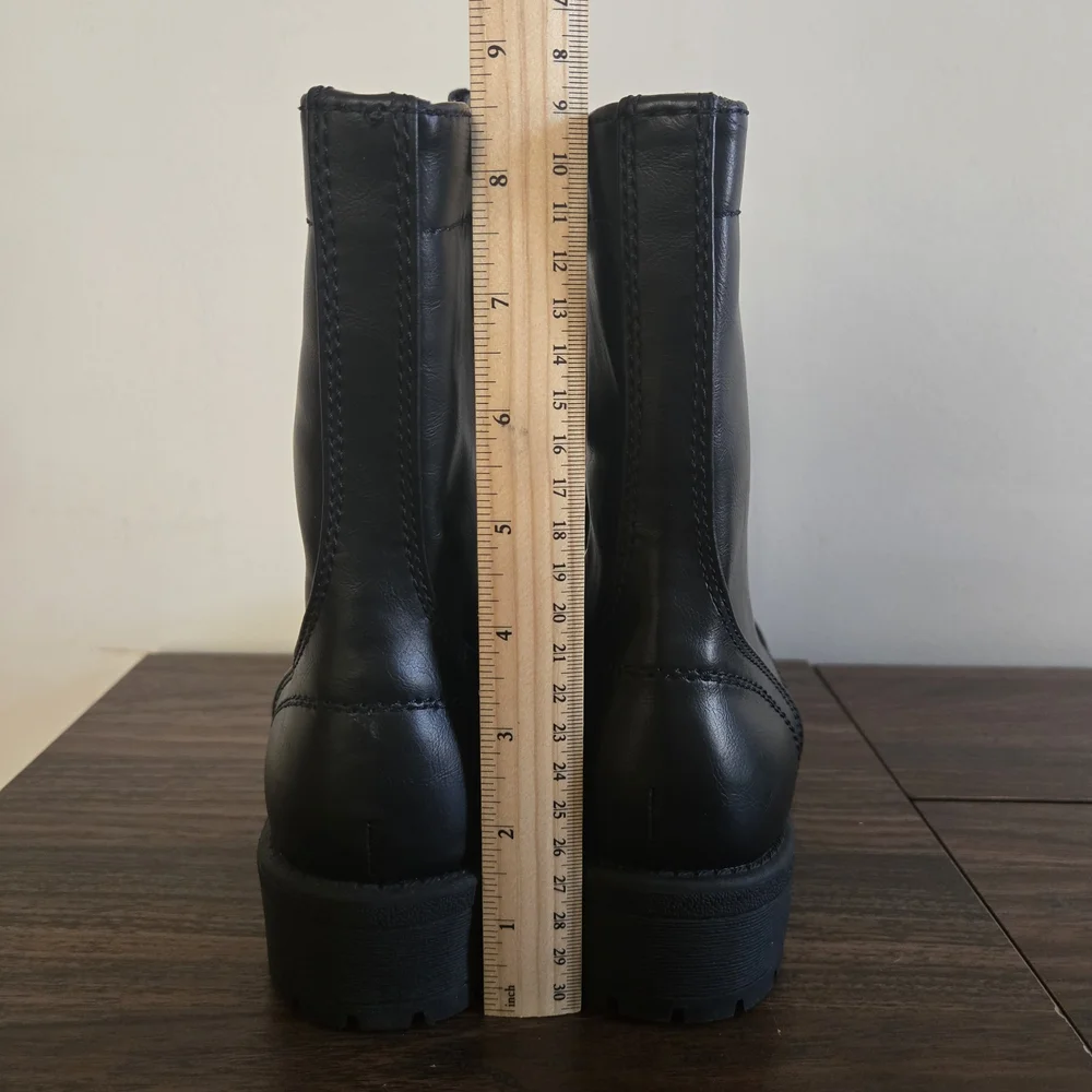 Arizona Jean Company Joyce Combat Boots Womens Size 9M Black Lace Up Memory Foam - Picture 12 of 14